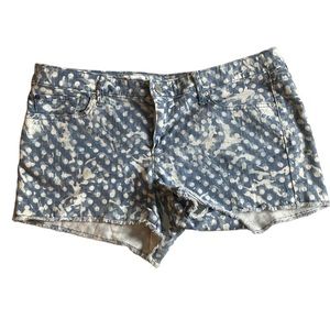 Gap Bleach Polka Dot Denim Summer Cut Off Shorts